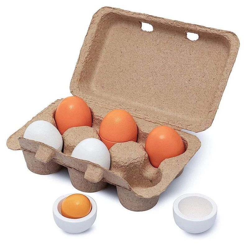 Caja De Huevos Madera 6 Unidades Juguete Didáctico-3