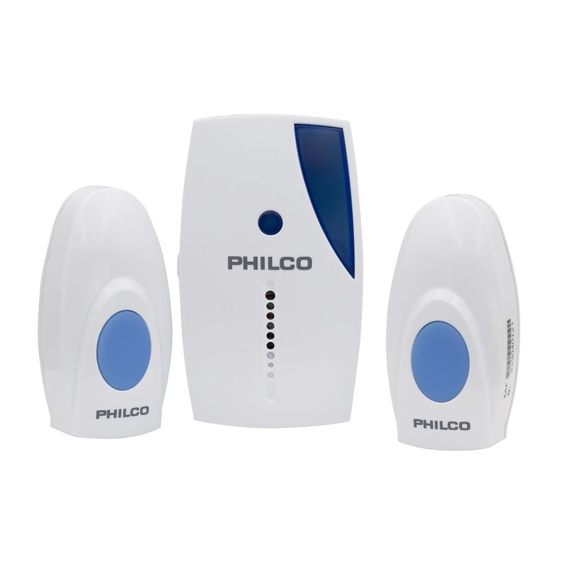 Timbre Inalámbrico Doble Philco Azul 220V -0