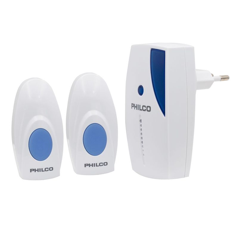 Timbre Inalámbrico Doble Philco Azul 220V -1