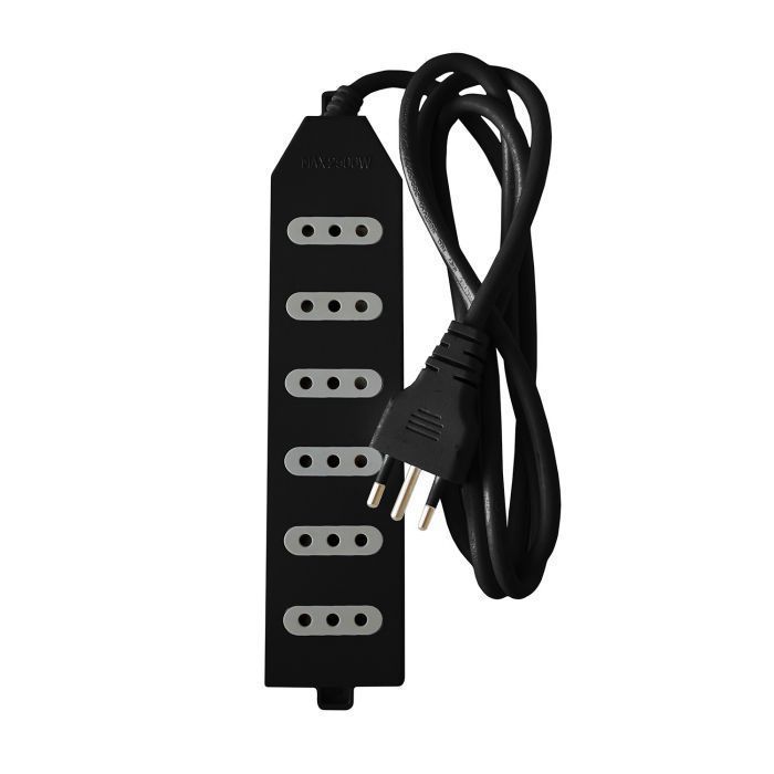 Alargador Eléctrico 1.5 Mts 6 Pos Negro-0
