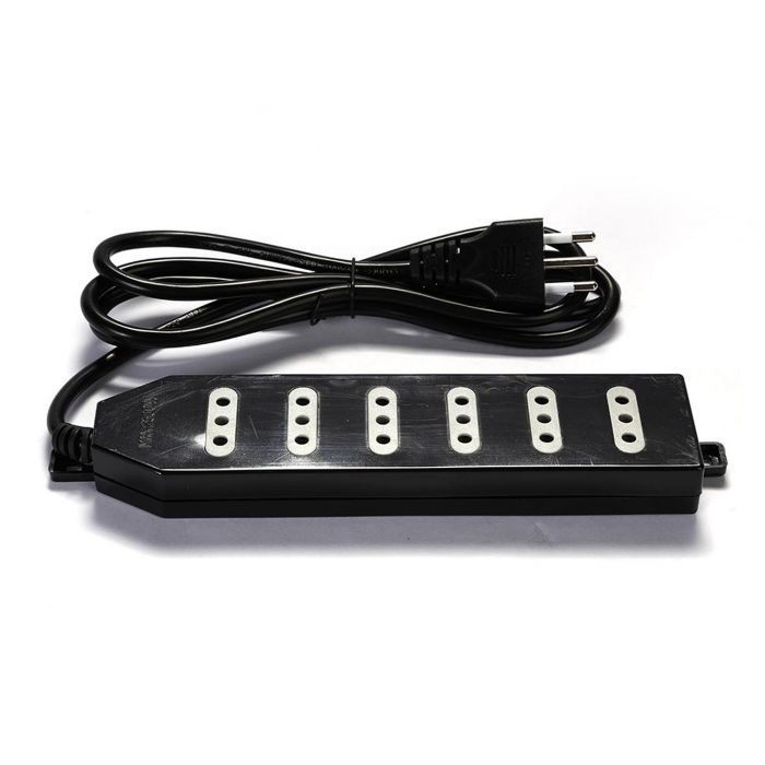 Alargador Eléctrico 1.5 Mts 6 Pos Negro-1