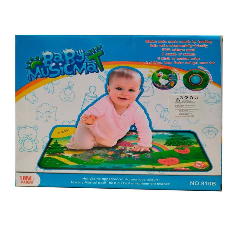 Alfombra Gimnasio Musical Para Bebé Diseño Frutas-0