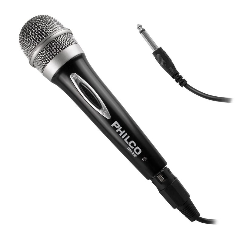Microfono Alambrico Philco Unidireccional Karaoke-0