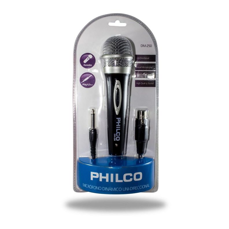 Microfono Alambrico Philco Unidireccional Karaoke-1