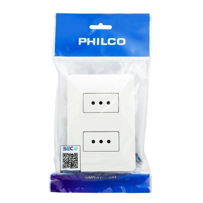 Enchufe Tomacorriente Philco Doble 250v 10 Amperes-1
