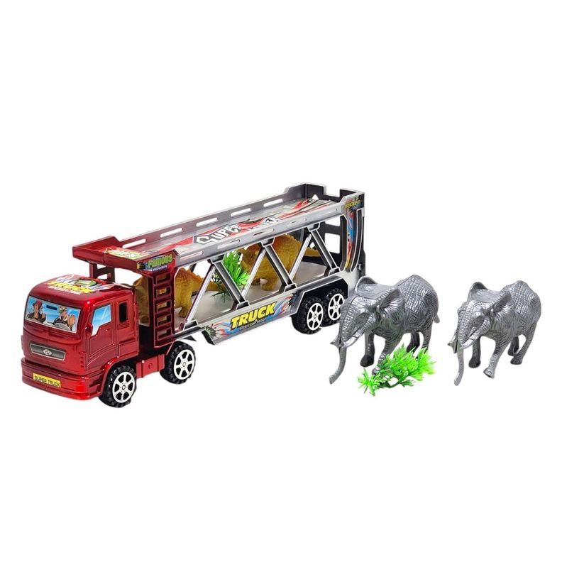 Camión Tráiler Transportador con Animales Juguetes 55173r-0