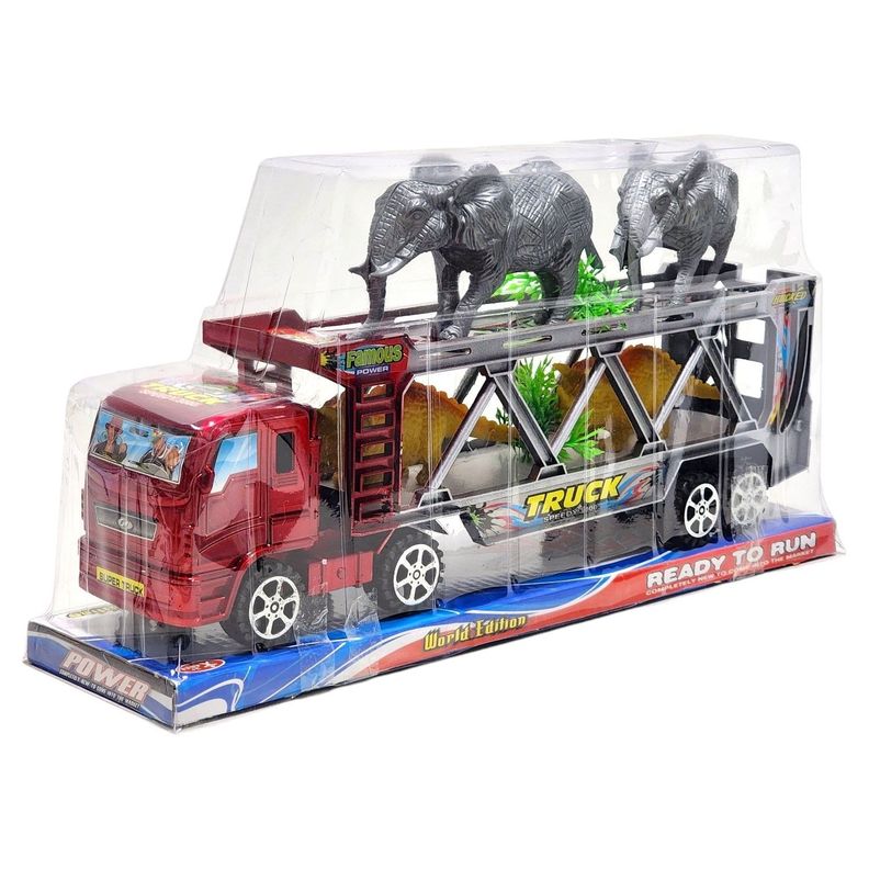 Camión Tráiler Transportador con Animales Juguetes 55173r-7