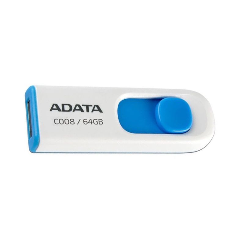 Pendrive 64GB Adata C008 Usb Blanco/Azul Classic-0