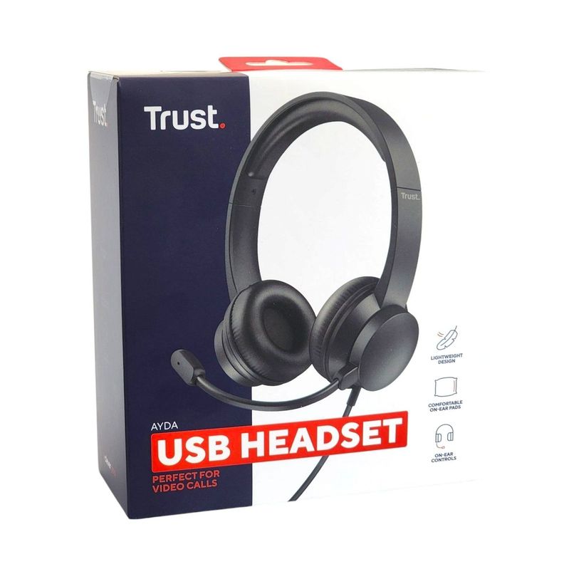 Audífonos con Cable USB Ayda para PC Headset Trust 25088-6