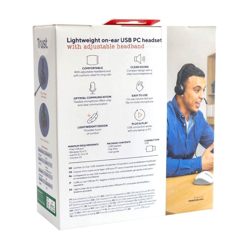 Audífonos con Cable USB Ayda para PC Headset Trust 25088-7