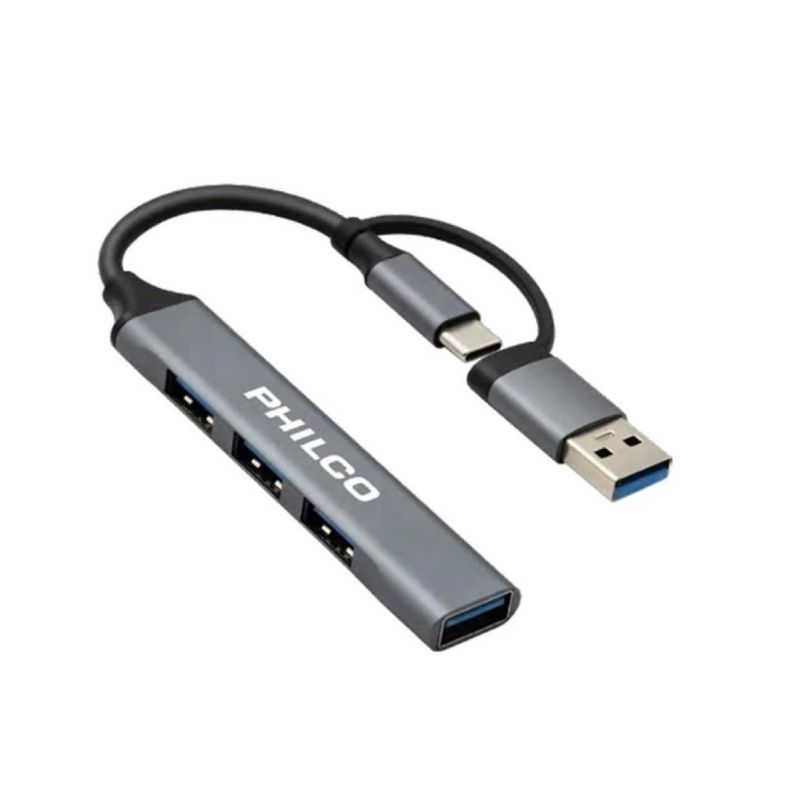 Hub 4 Puertos Usb 3.0 A Tipo C Philco 37186-0