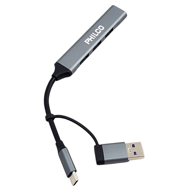 Hub 4 Puertos Usb 3.0 A Tipo C Philco 37186-4