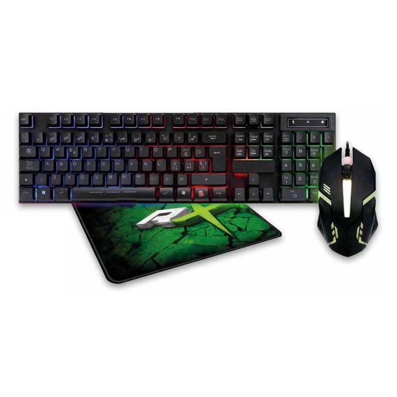 Kit Gamer 3 en 1 Teclado Mouse y Pad ReptileX Led-1