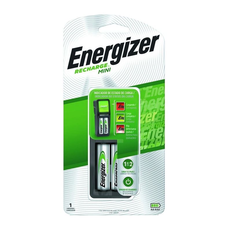 Cargador de Pilas Energizer Mini + 2 Pilas AA-0