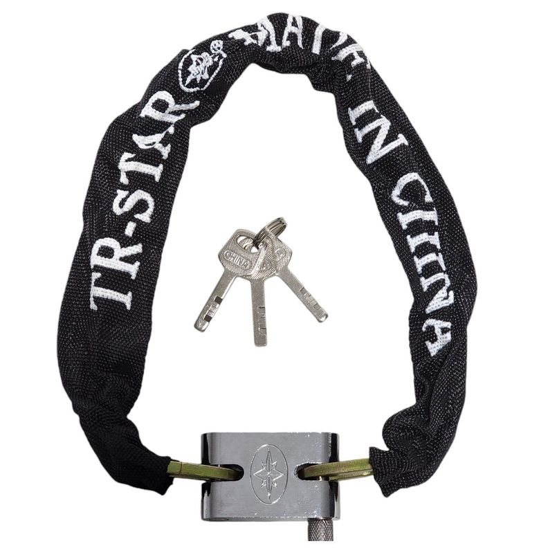 Cadena Candado Enfundada Antirrobo Bici Moto + 3 Llaves-7