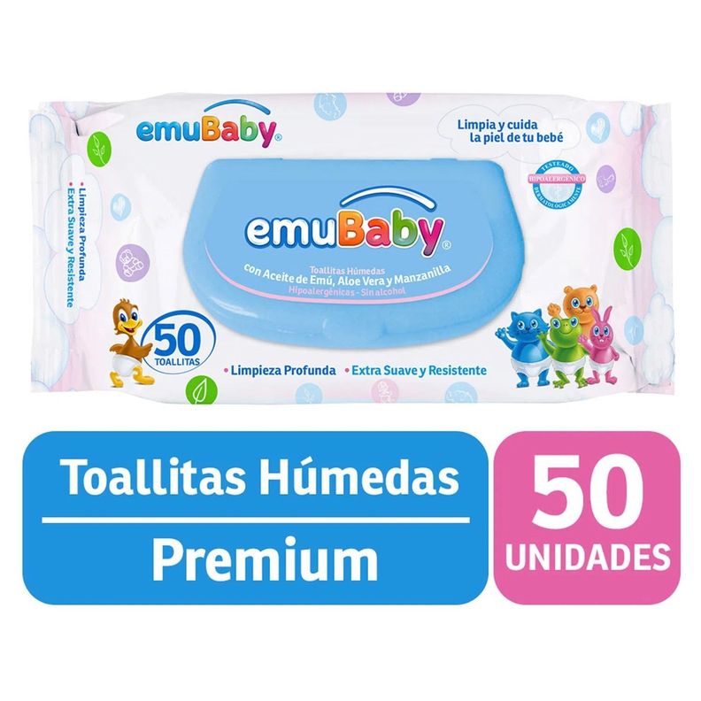 Toallitas Húmedas Emuwipes Premium 50 Un-0