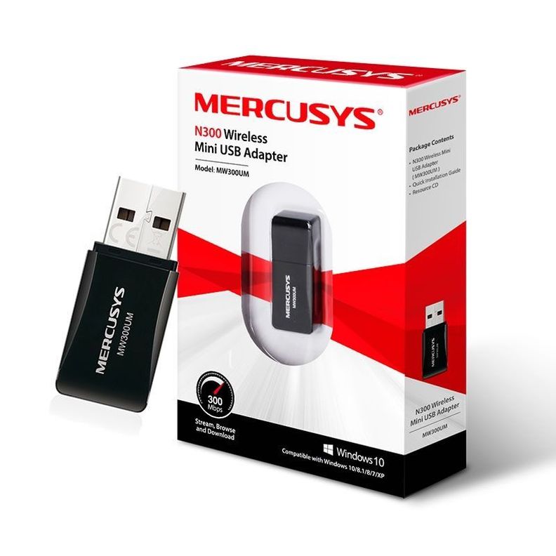 Mini Adaptador Usb Wifi N 300mbps Mercusys-0