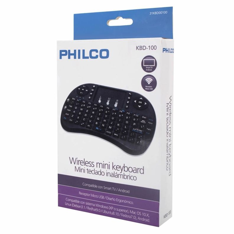 Teclado Touchpad Inalambrico Smart Tv Philco-1