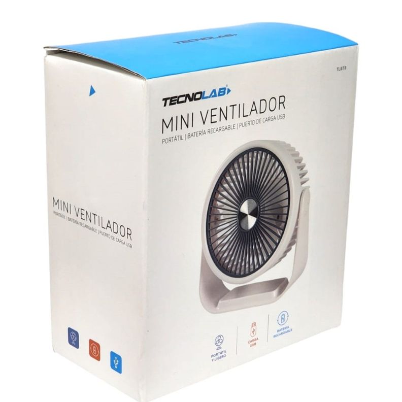 Mini Ventilador Portátil Recargable Tecnolab TL673-5