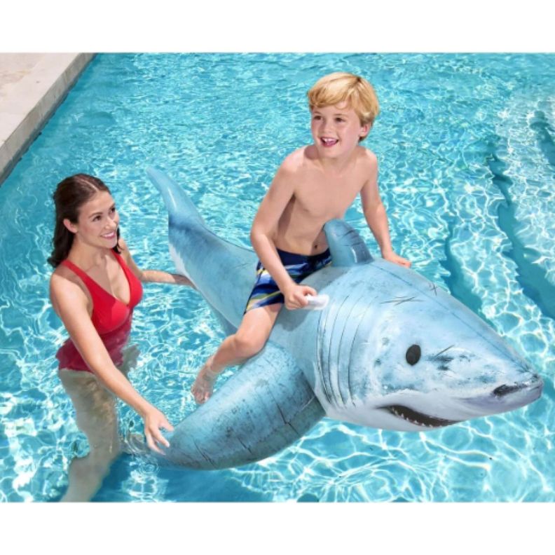 Flotador Inflable Tiburón para Piscina 183cm Bestway-3