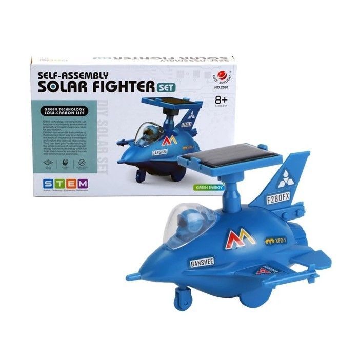 Juguete Científico Avión Solar de Combate Armable-1