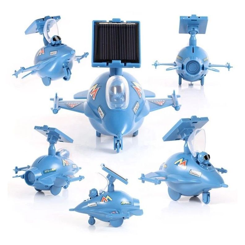 Juguete Científico Avión Solar de Combate Armable-3