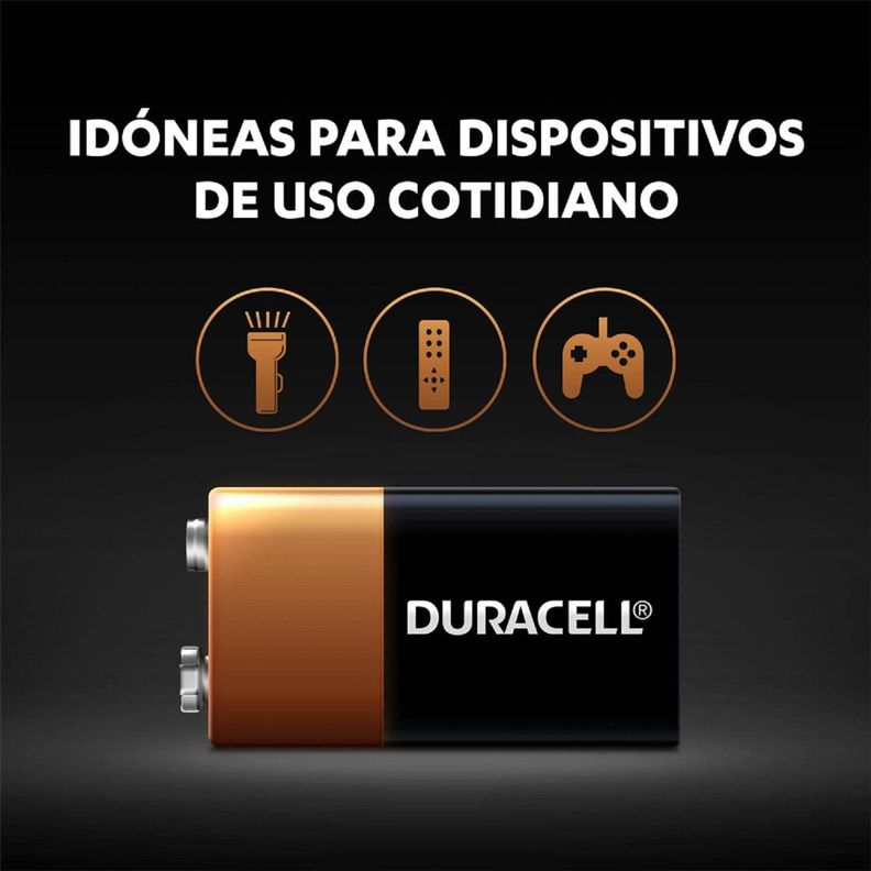 Bateria 9v Duracell Alcalina-2