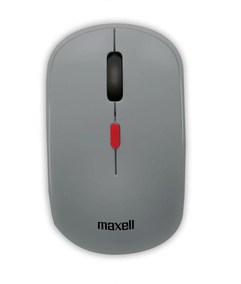Mouse Inalambrico Ergonomico 1600 DPI MOWL-100 Maxell Gris