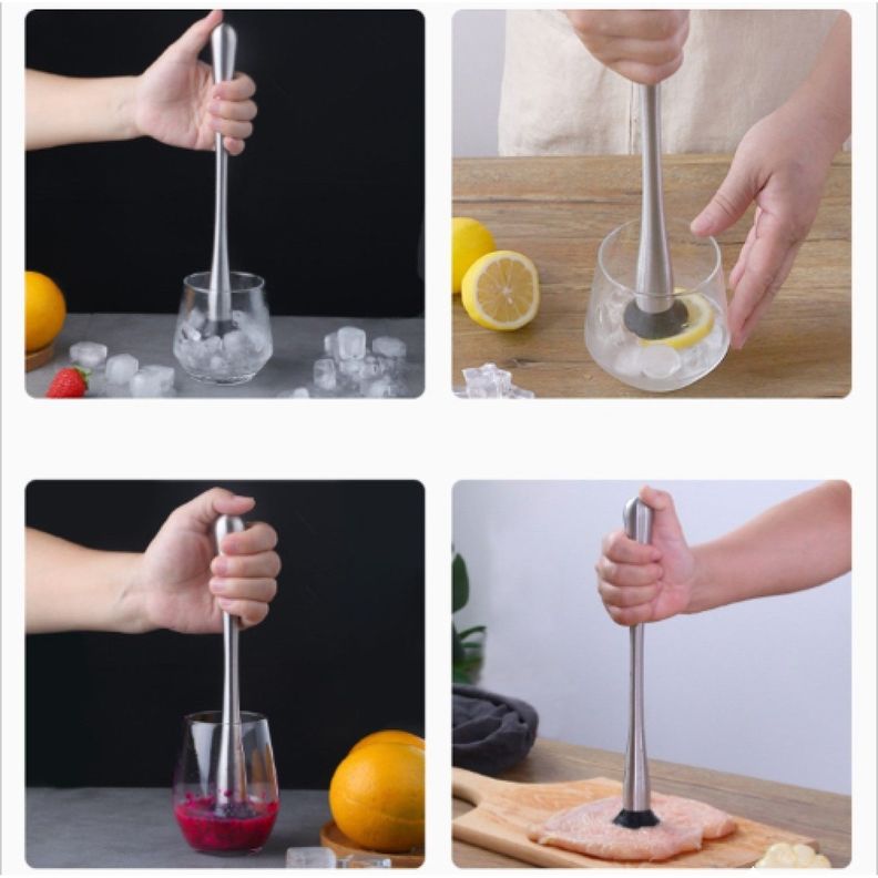 Mortero Triturador Profesional de bar Muddler coctelería 29cm-7