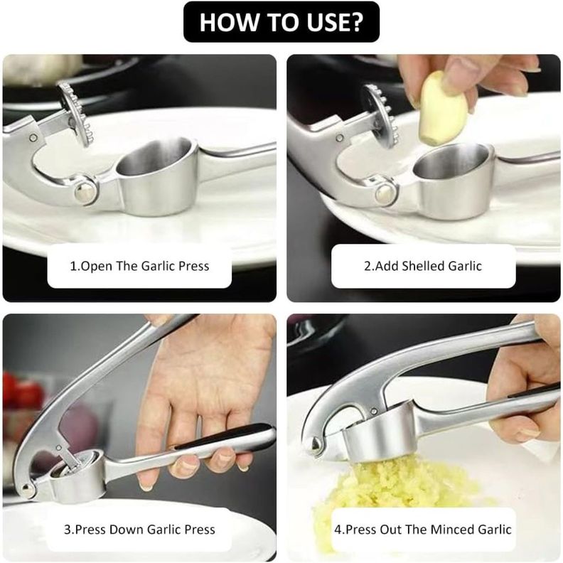 Cortador Prensa Triturador Manual de Ajo Ergonómico 16421-5