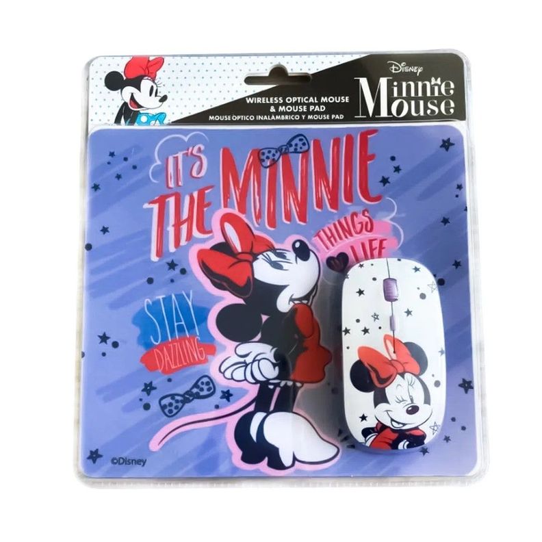 Kit Mouse Inalambrico y Mouse Pad Minnie 2-2