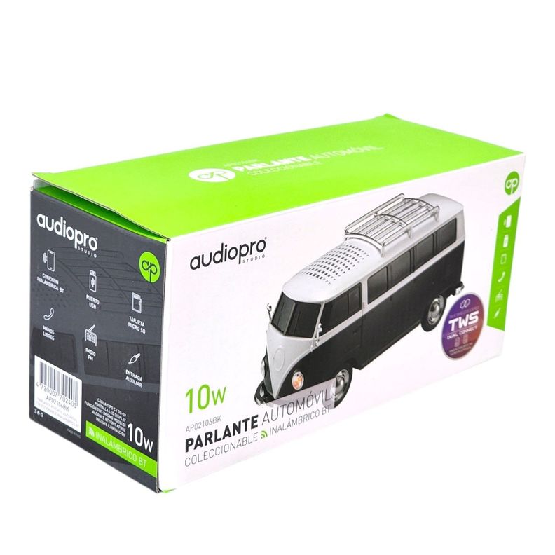 Parlante Diseño Mini Bus WC BT Audiopro AP02106BK-6