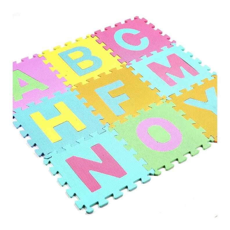 Alfombra Puzzle De Goma Eva Letras 10 Piezas Multicolor-2