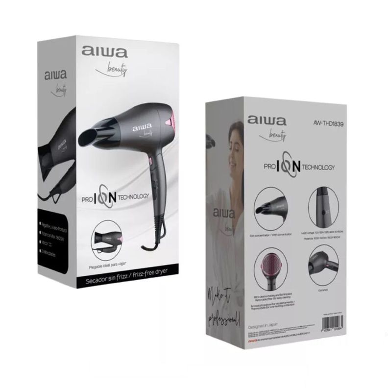 Secador de Pelo Plegable Aiwa Aw-thd1839 Negro -5