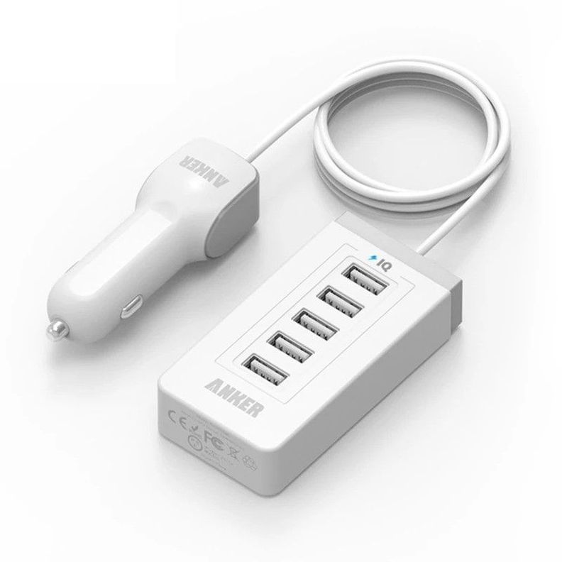 Cargador Auto Multiple 5 USB 50W Anker-0