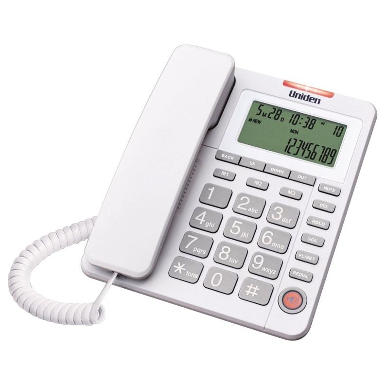 Telefono Fijo Uniden Blanco AS7408 Con Visor-0