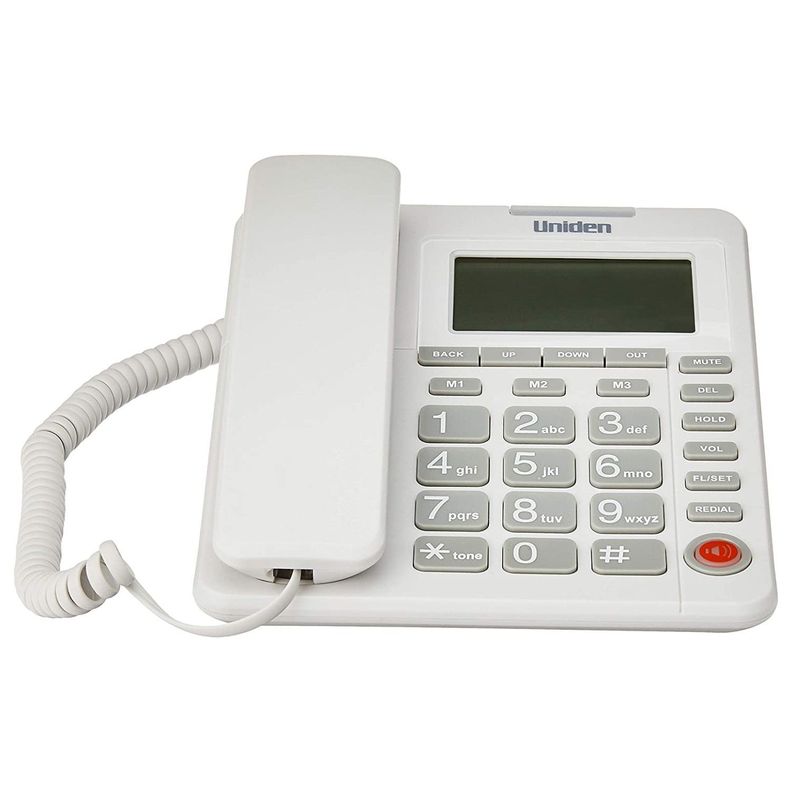 Telefono Fijo Uniden Blanco AS7408 Con Visor-2