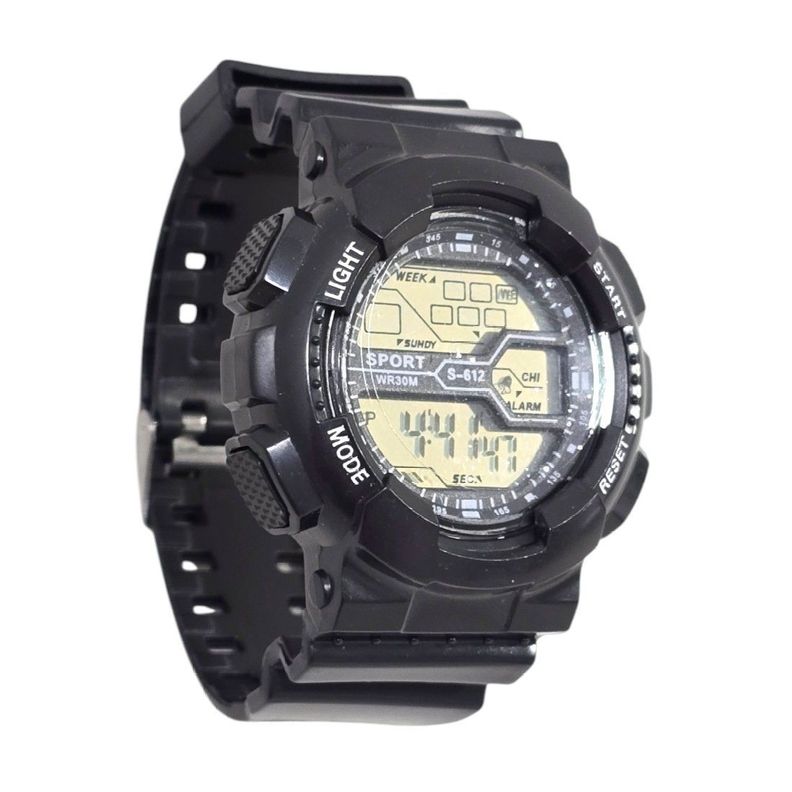Reloj Deportivo Digital Negro Basic Alarma Cronometro-2
