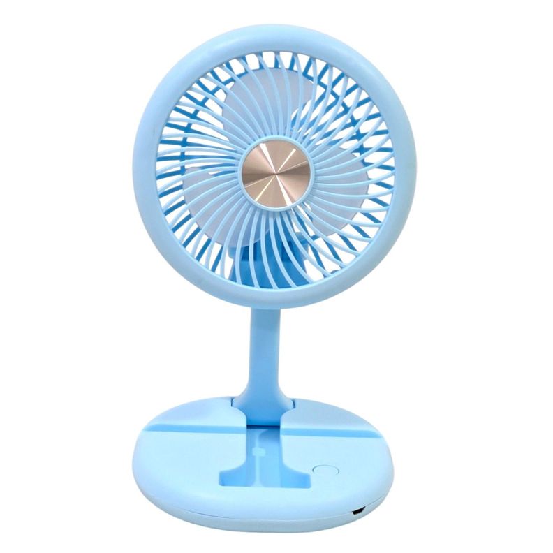 Mini Ventilador Mesa Portátil Recargable Tecnolab TL670BL-0