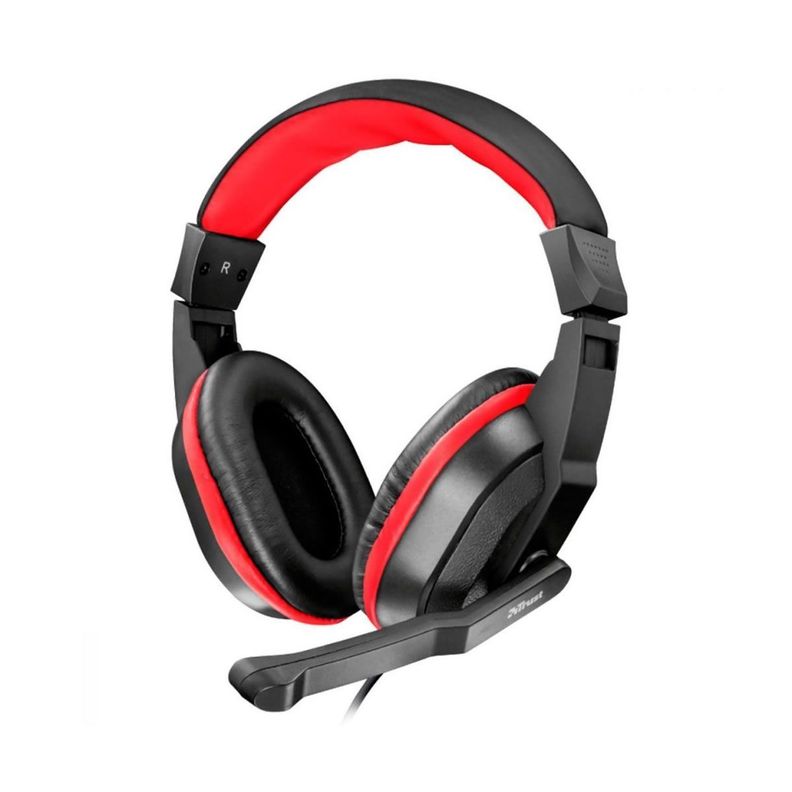 Audifono Gamer Trust Ziva Con Microfono Rojo/Negro-0