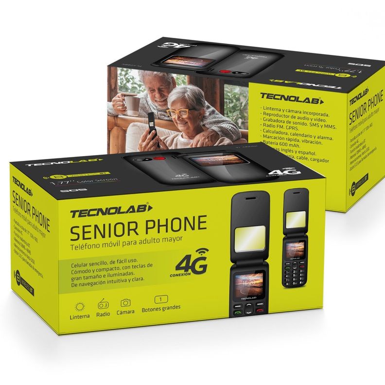 Teléfono 4g Senior Adulto Mayor Tecnolab Tl456bk-4