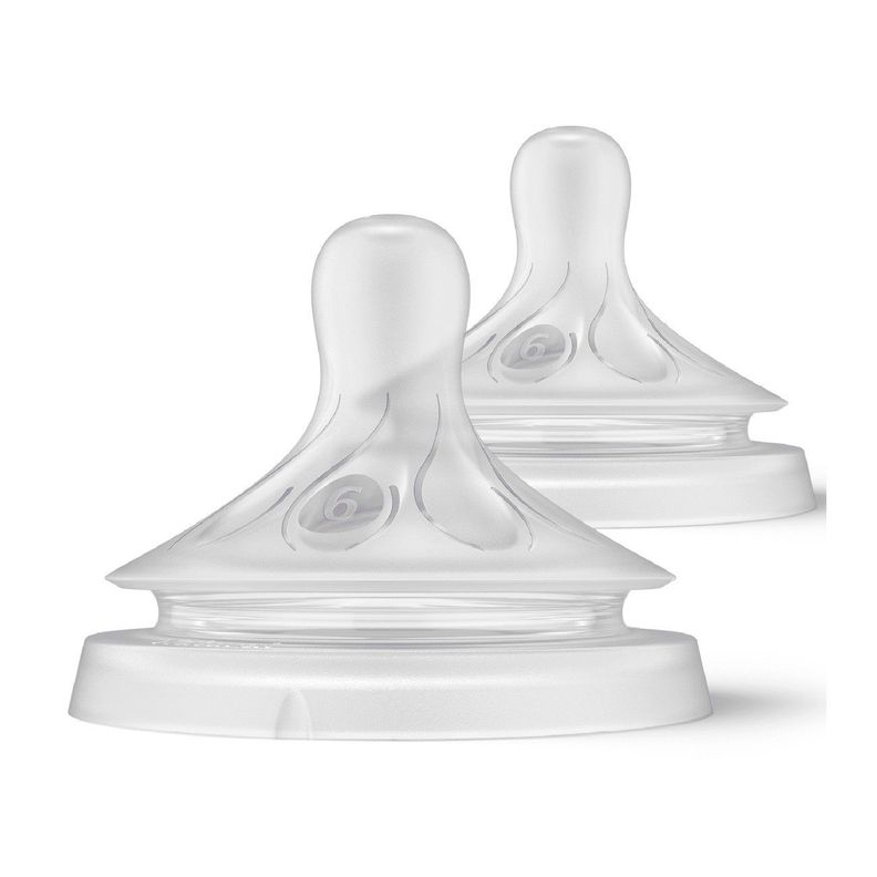 Pack 2 Tetinas Natural 6.0 Avent Flujo Espesos 6m+-0