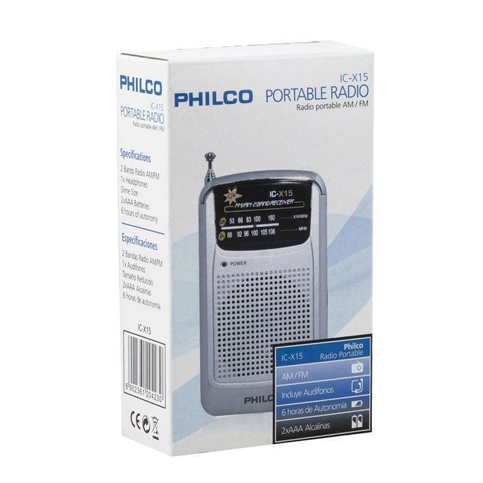 Radio a Pilas Philco ICX-15 Fm/Am Portable de Bolsillo-1