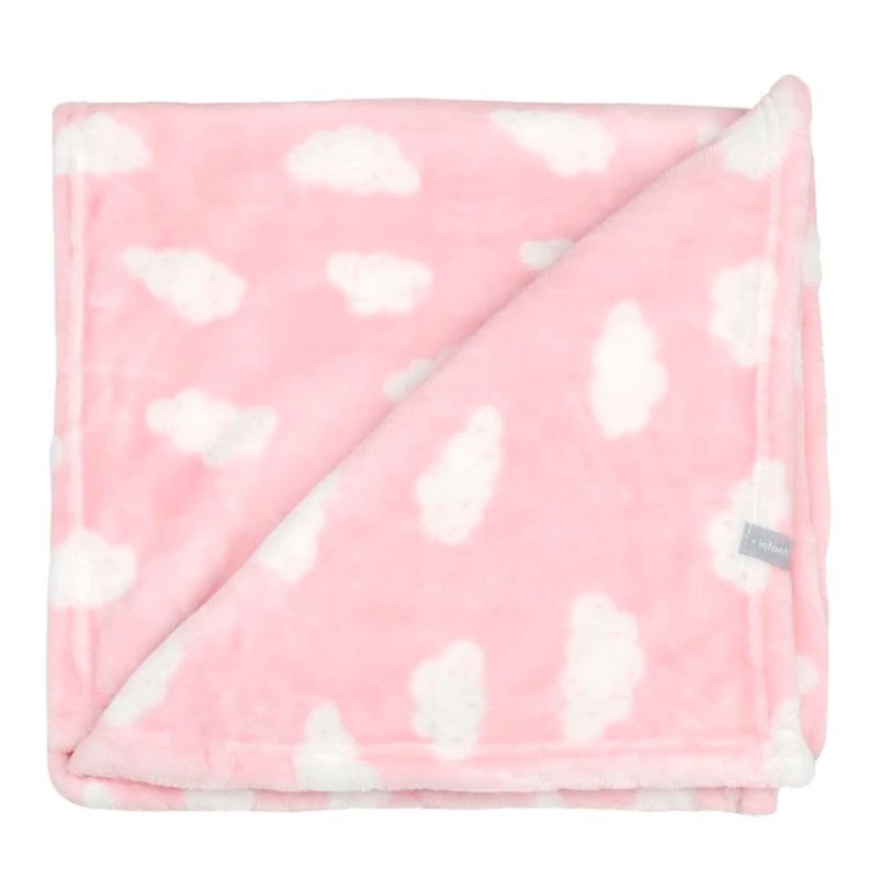 Pack 2 Mantas Infanti Polar 75x100cm Rosado-1