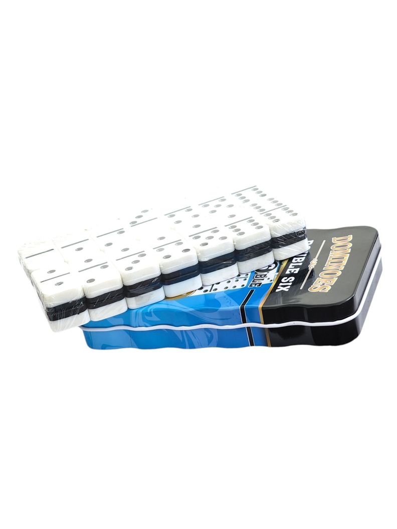 Juego de Domino 28Pz doble color caja metálica 12001-3