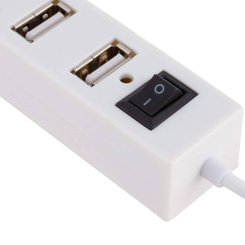 Mini Hub USB 2.0 Philco Blanco 4p-1
