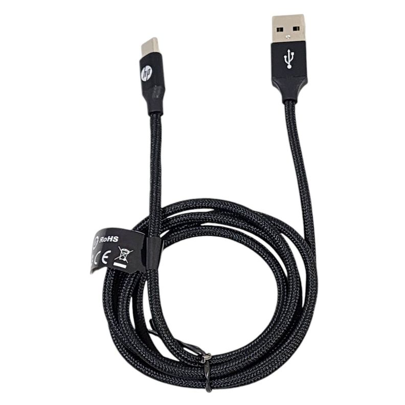 Cable HP USB Tipo-C 1Mt Negro DHC-TC102-1M-2