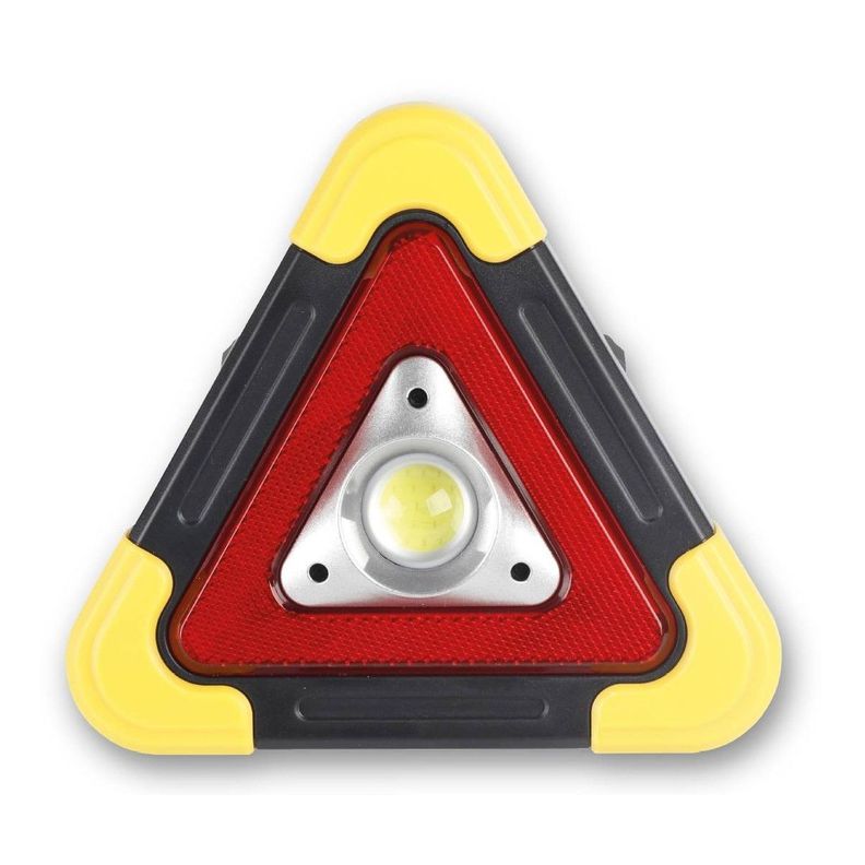 Triangulo Emergencia Led Recargable Solar Tecnolab Negro