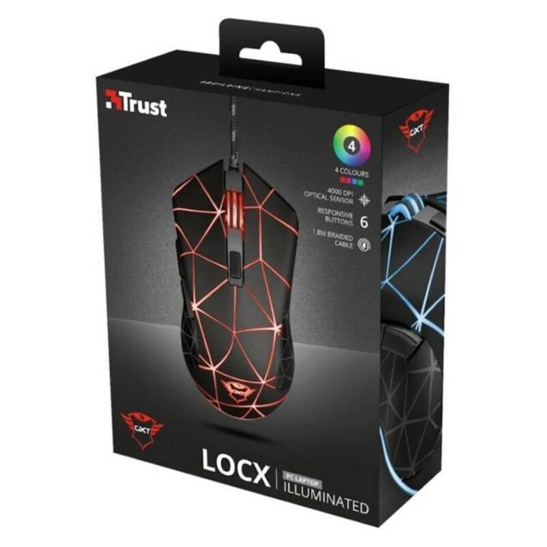 Mouse Gamer Trust 4000dpi GTX 133 Locx-4