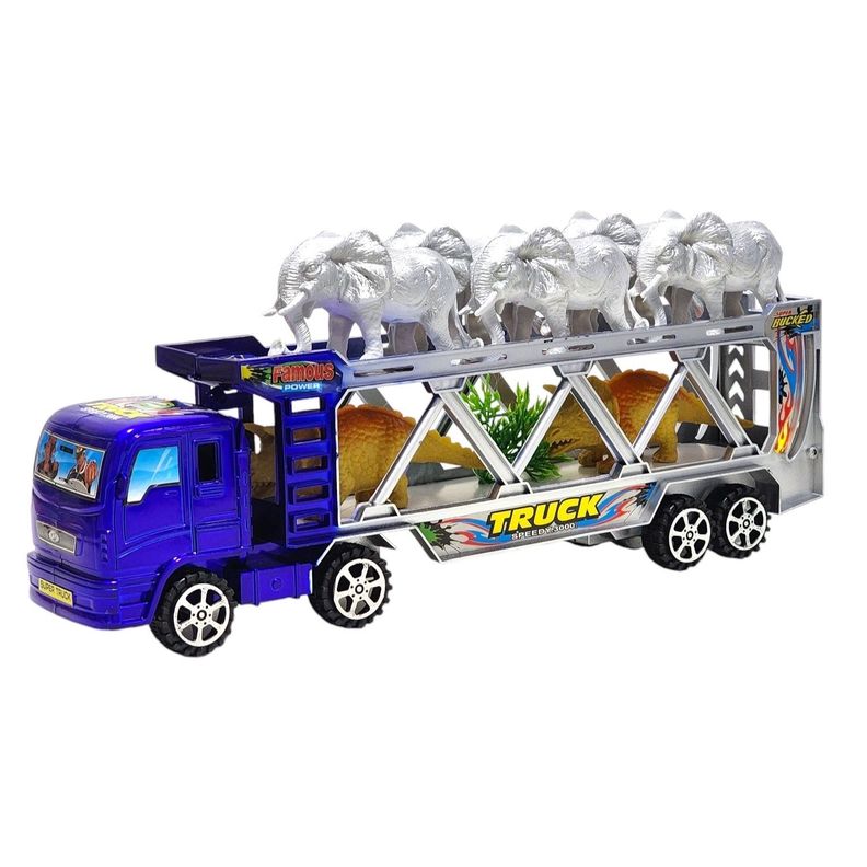 Camión Tráiler Transportador con Animales Juguetes 55173a-0